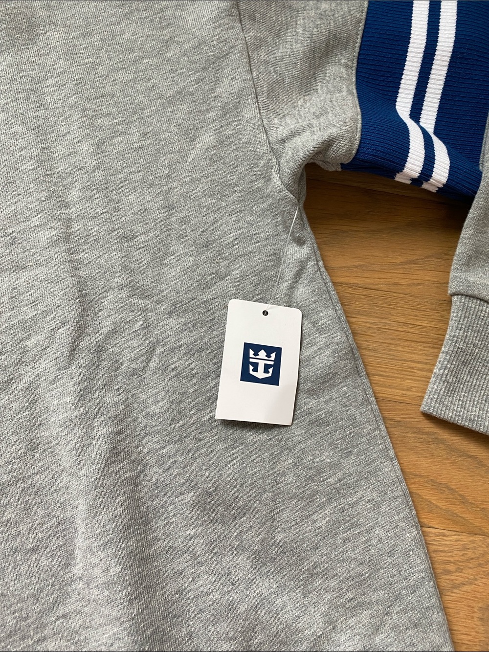 NWT! Royal Caribbean S Grey Hoodie with Blue Logo - Picture 4 of 11